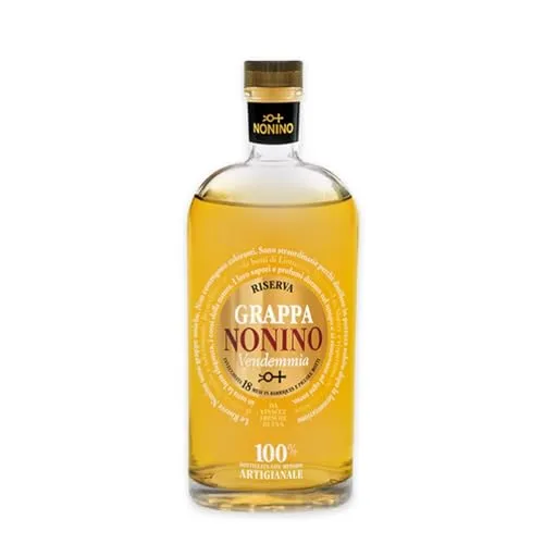 Nonino Distillatori Grappa Vendemmia Riserva 18 Monate - Tresterbrand, 41% vol. aus Friuli, gereift für 18 Monate und bietet ein unverwechselbares Aroma für Genießer.