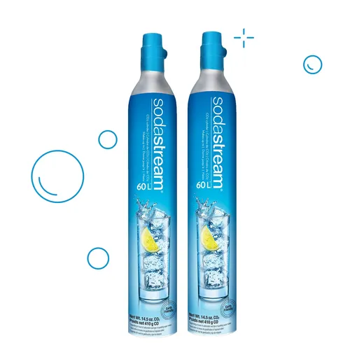 Sodastream Set mit 2 CO2-Gas-Nachfüllflaschen