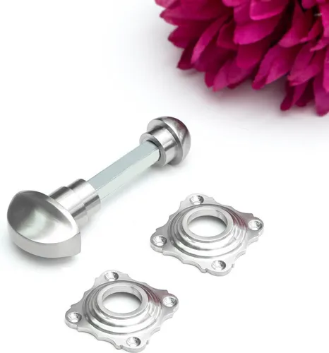 WC-Drehverschluss für Toilettentüren-Rosette |BB| Nickel matt - Hochwertiger WC-Drehverschluss aus mattem Nickel, ideal für Toilettentüren. Bietet Sicherheit und stilvolles Design für Ihr Zuhause.