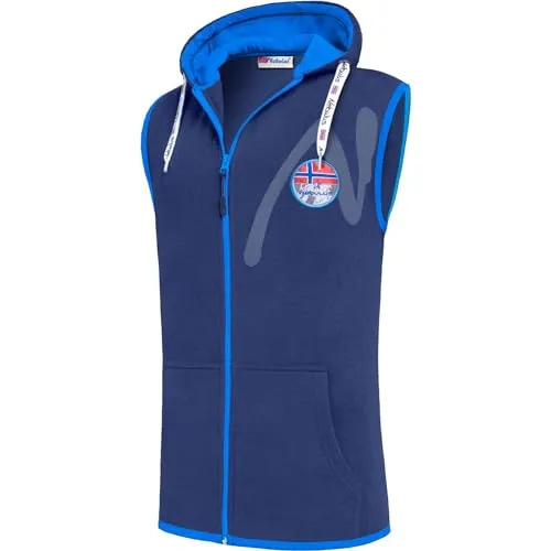 Nebulus Herren Weste NORVI, leichte Kapuzenweste, armellose Jacke (DE/NL/SE/PL, Alphanumerisch, 3XL, Regular, Regular, navy-kobalt)