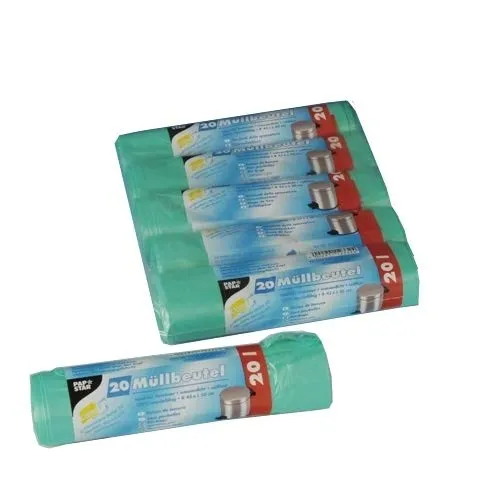 Papstar 20 Müllbeutel, HDPE 20 l 50 cm x 45 cm mint