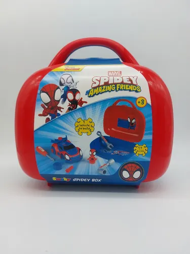 Smoby Spidey Werkzeugkoffe (7600360905) - Spielwerkzeug für kleine Helden, fördert Kreativität und Motorik beim Spielen