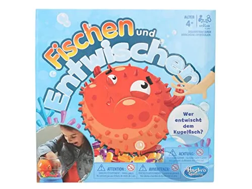 Hasbro Spiele E3255100 Fischen und Entwischen, lustiges Kinderspiel, Mehrfarbig