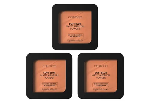 Catrice Puder SOFT BLUR MATTE AIRBRUSH POWDER, 3-tlg., mattierendes Puder mit 12h-Glanz-Kontrolle und 12h-Halt