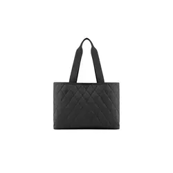 reisenthel Shopper Classic Shopper L - Rhombus Black - Handtasche mit 12L Volumen, ideal für den Alltag. Aus recyceltem, wasserabweisendem Material, bietet sie zwei Hauptfächer und ein modernes 3D-Steppdesign.