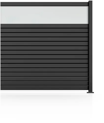 STAKET PRO Gartenzaun Anbauzaun »Rhombus Mini« - Zaunelemente für perfekten Sicht- und Windschutz, aus langlebigem Aluminium mit abwechselnd eingesetzten Rhombuspaneelen und passgenauen Abstandsstegen.