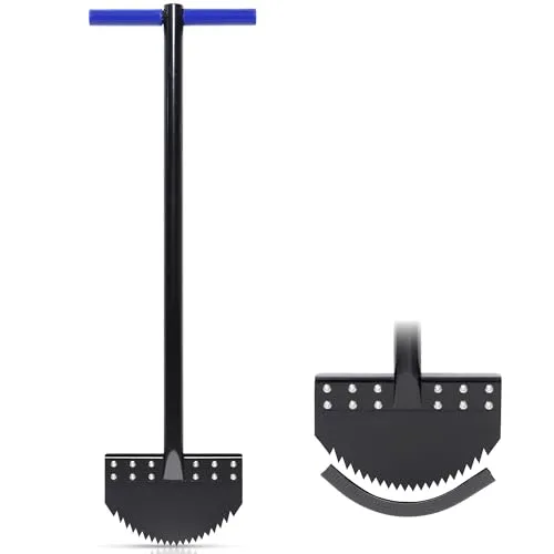 CKLT Einteilig Kantenstecher 100cm - Kantenschneider mit rostfreier Federstahlklinge für präzise Schnitte in Rasen und Garten. Ergonomischer Gummigriff und robuste Konstruktion für müheloses Arbeiten ohne Bücken.