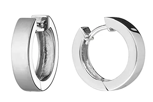 trendor Ohrringe für Damen und Herren 925 Silber Creolen Ø 17 mm modischer Ohrschmuck für Damen und Herren, zauberhafter Schmuck aus Sterlingsilber, 41577