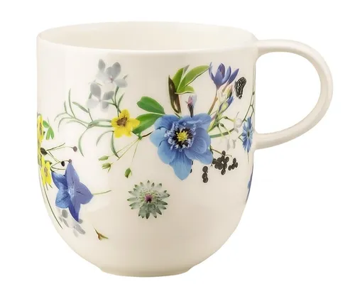 Rosenthal Becher Brillance Fleurs des Alpes Becher mit Henkel 0,34l, Bone China, Tassen