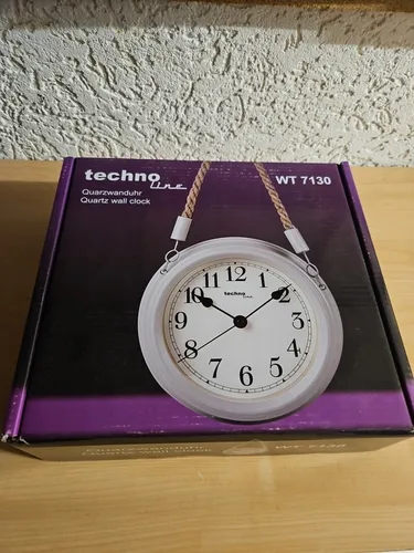 Technoline Lifestyle Wanduhr WT7130, Blechuhr, Dekorative Wanduhr, Nostalgie