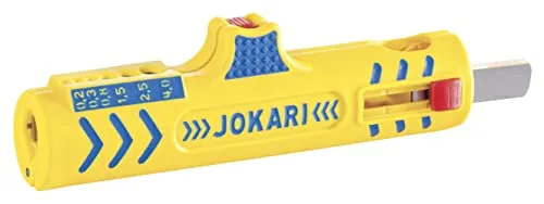 Jokari Kabelmesser Super Entmanteler Secura No. 15 - Abisolierzange für sicheres und präzises Entmanteln von Kabeln