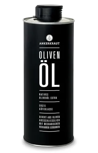 Ankerkraut Natives Olivenöl Extra aus Spanien 500ml – Mild-fruchtiges Premium Olivenöl vom Arbequina – Zum Braten, Kochen & für Salate