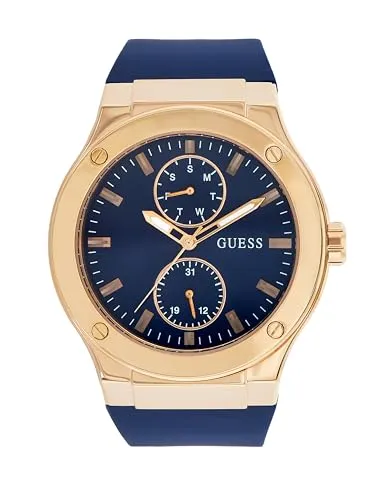 Guess Herren Analog Quarz Uhr mit Silikon Armband GW0491G4 von GUESS