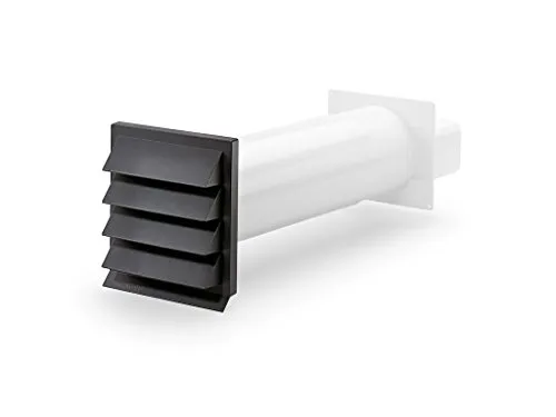 Naber COMPAIR flow 150 K-Klima-R Mauerkasten anthrazit - Dunstabzugshauben-Zubehör mit Rückstauklappe und Rechteckaufnahme, ideal für effiziente Luftzirkulation in Ihrem Zuhause.