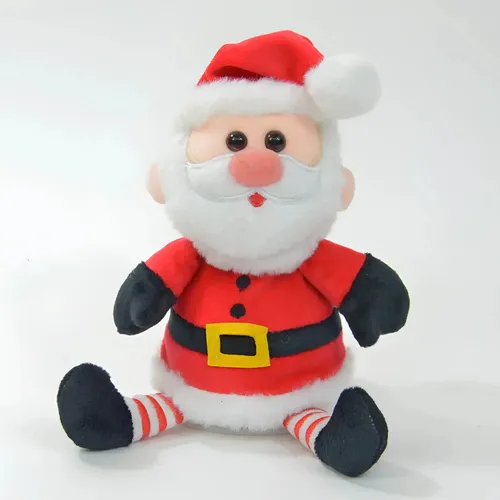 Kögler Kuscheltier Labertier Plüsch Weihnachtsmann - 18 cm, plappert alles nach und wackelt mit dem Kopf, ideal für Kinder ab Geburt