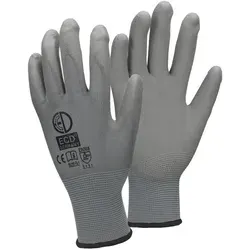 Ecd Germany 4 Paar Arbeitshandschuhe Mit Pu-beschichtung, Größe 10-xl, Grau, Atmungsaktiv, Rutschfest, Robust, Mechanikerhandschuhe Montagehandschuhe Schutzhandschuhe Gartenhandschuhe Handschuhe