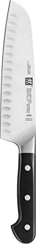 Zwilling Santokumesser Pro 38408-181 - 18 cm Edelstahlklinge - Küchenmesser für die asiatische Küche mit rostfreier Klinge und Kullenschliff. Ergonomischer, rutschfester Griff für sicheres Arbeiten. Hergestellt in Deutschland für langanhaltende Schärfe und Haltbarkeit.