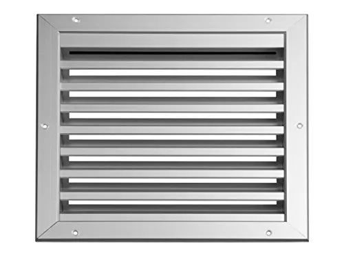 Wetterschutzgitter Aluminium weiß für Mauereinbau 500 x 500 mm Lüftungsgitter