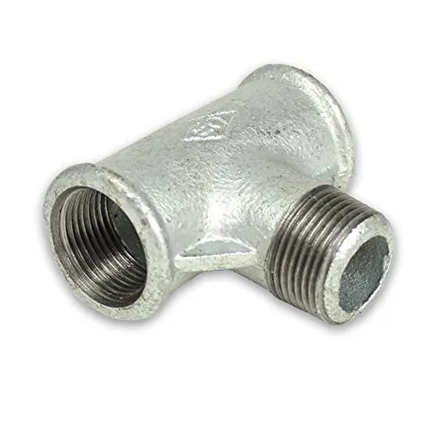 Temperguss Gewindefittings T-Stück (IG - AG - IG) 1/2'' DVGW zertifiziert