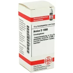 Arnica D1000 Globuli - Arzneimittel zur Linderung von Schmerzen und Prellungen, ideal für schnelle Erholung nach Verletzungen.