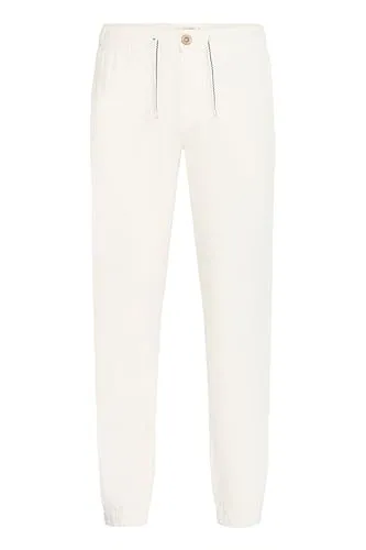 BLEND BHLennik Herren Leinenhose - Wanderhosen aus luftigem Leinenmix mit elastischem Bund und Kordelzug, ideal für Freizeit und Büro, bietet hohen Tragekomfort und Stil.