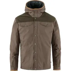 Fjällräven Greenland No. 1 Down Jacket Men - Suede Brown/Dark Olive - Funktionsjacke mit 800-Cuin-Daunenfüllung für optimale Wärme, wind- und wasserabweisend, nachhaltig aus 65% recyceltem Polyester und 35% Bio-Baumwolle.