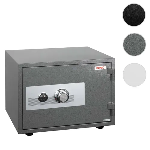 Mendler Tresor HWC-L48, feuerfest (60min) Safe Geldschrank Doppelbolzenverriegelung, 44kg Metall 38x50x44cm 99402