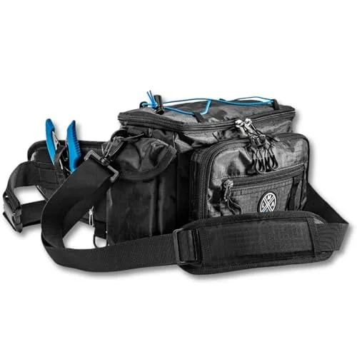 Angeltasche LMAB MOVE Hip & Shoulder Bag, Anglertasche, Angelkoffer, Angelrucksack, Angeltasche für Zubehör, Ködertasche Spinnfischen, Angelköder Tasche, Schultertasche Angeln, Hüfttasche Angeln