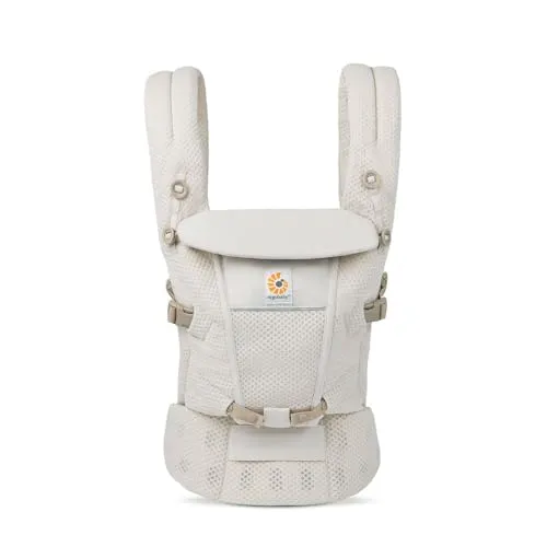 Ergobaby Adapt Babytrage - Ergonomische Babybauchtrage in Natural Beige - Tragetasche für Babys & Kleinkinder, ergonomisch in 3 Positionen tragbar und aus atmungsaktivem SoftFlex Mesh für maximalen Komfort und Luftzirkulation.