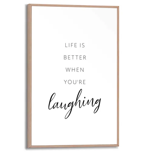 Bild LAUGHING BHT 20x30x1.60 cm bunt Kunstdruck Gemälde Wandbild
