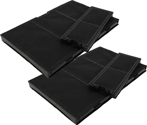 vhbw 4x Filter kompatibel mit Constructa CD699860, CD689861, CD689860, CD688860, CD686860 Dunstabzugshauben - 4x Aktivkohlefilter Schwarz