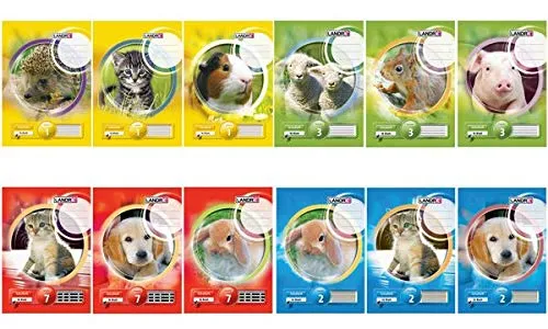 LANDRÉ Schulheft DIN A4, Lineatur 2 / liniert, 16 Blatt, Sie erhalten 1 Stück á 16 Blatt