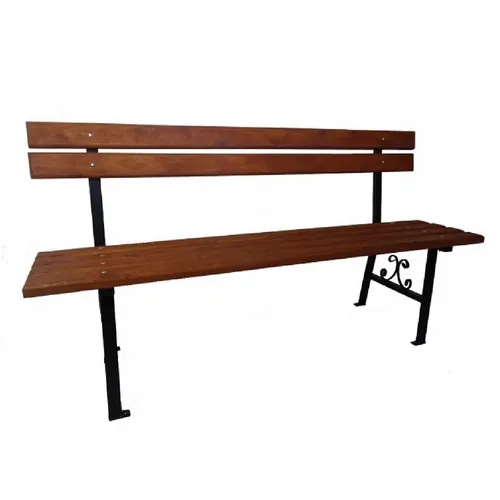 Gartenbank Stahl Sitzbank Parkbank Garten Bank Gartenmöbel Holz Lehne MOSKAU