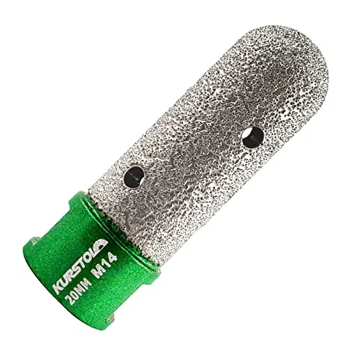 KURSTOL Diamant-Fingerfräs-Bit – 20mm Diamant Fingerfräser M14 Gewinde | Vergrößerung der Formung von runden Abschrägungen vorhandenem Loch von Porzellan,Hartkeramik,Granit,Marmor rund