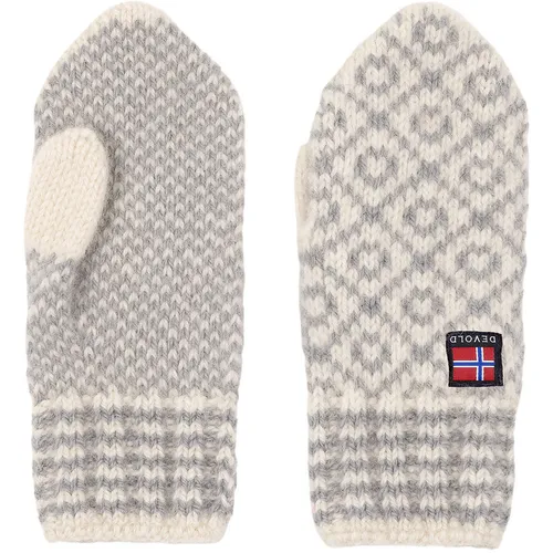 Devold of Norway Svalbard Wool Mitten Offwhite/Grey