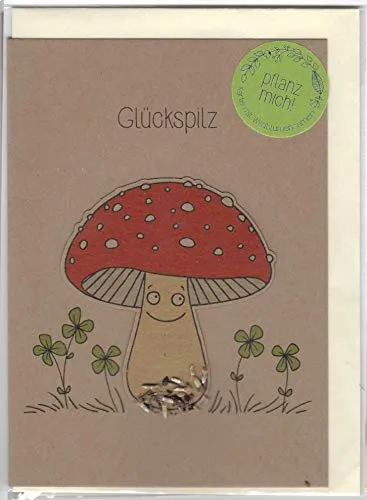 Die Stadtgärtner Grußkarte Glückspilz