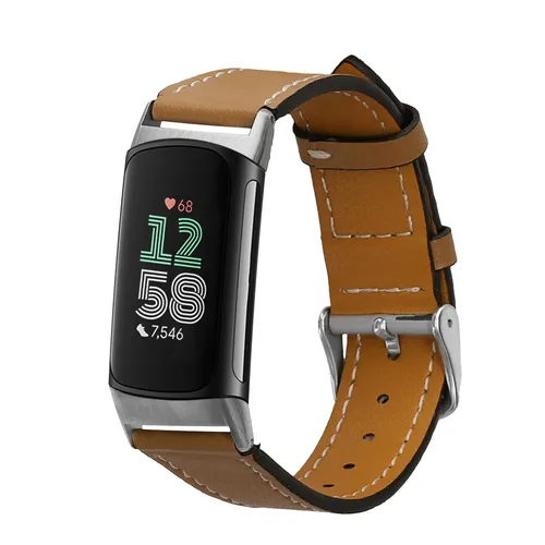 Echtleder Uhrenarmband für Fitbit Charge 6 Charge 5 Armband
