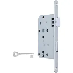 MS Beschläge Innentürschloss Einsteckschloss 55mm Dornmaß Türschloss Stulpschloss BB DIN re