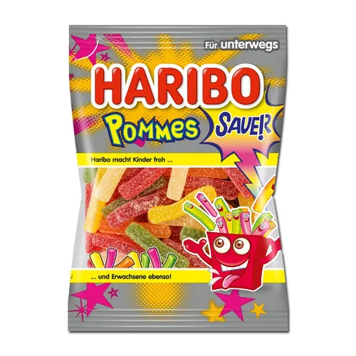  Haribo Pommes sauer, Fruchtgummi, 100g Beutel 10,00€/1kg