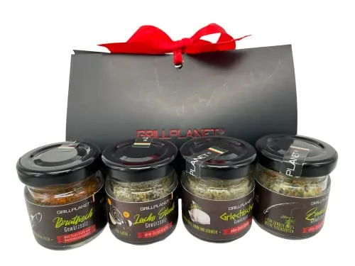 Gewürz-Salze für Fisch in Geschenkverpackung als Geschenk-Set für die mediterrane Küche zum Grillen und Braten 4