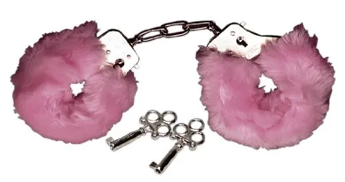 Orion 525421 Love Cuffs Rose, Liebes-Handschellen abnehmbaren Plüschbezügen inkl. zwei Schlüsseln