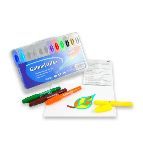 Stück Gelmalstifte Malstifte Wachsmalstifte Drehhülse Wasservermalbar 12