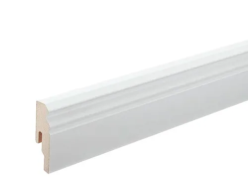 Sockelleiste 18x60mm Frankfurter Sockel Uni weiß glänzend moderne Leiste