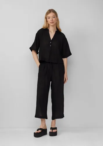 QS Culotte Hose aus Viskosemix in Schwarz