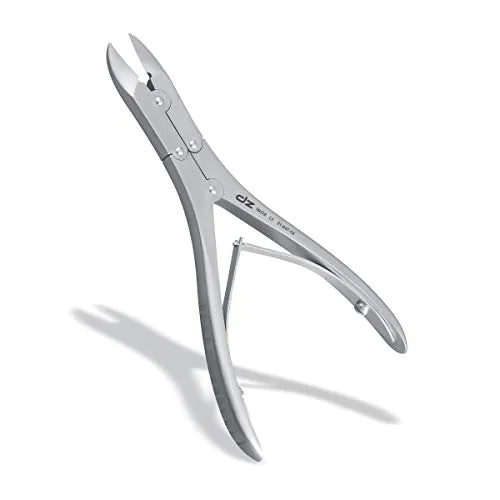 Nagelzange mit doppelter Übersetzung - gebogene Schneide - Nagelzange für starke Fußnägel - Gesamtlänge: 14 cm