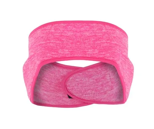 axy Stirnband Ohrenschutz für Damen und Herren mit Klettverschluss - Winter/Frühling/Herbst Sport Haarband Elastisch Ohrenwärmer Kopfband für Jogging Laufen Wandern Fahrrad OHR2 (Pink-meliert)