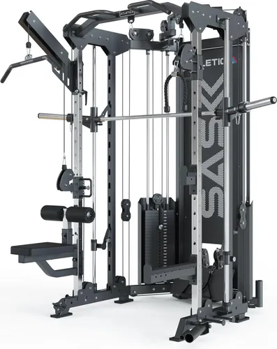 ATLETICA SAS | Multipresse | Unilaterale Zugübungen | Studio-Qualität für zuhause | Maximale Effizienz | Trainiere alle Muskelgruppen mit nur einem Gerät