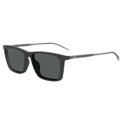 Hugo Boss BOSS 1151/CS Matte Black Herren Sonnenbrille - Sportbrille mit Clip-On Funktion, idealer Schutz vor UV-Strahlen und stylisches Design für aktive Männer.