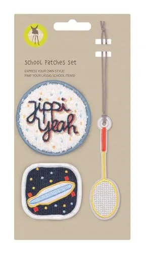 LÄSSIG Anhänger und Patches Set (3 Stk.) mit Druckknopf/School Patches Set Sport