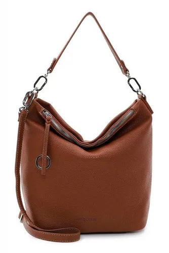 SURI FREY Beuteltasche SFY Debby - Umhängetasche aus Feinsynthetik mit abnehmbarem Umhängeriemen, edler Echtleder-Optik und viel Stauraum für einen lässigen Auftritt im Alltag.